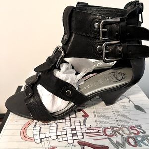 New with tags and box Jeffrey Campbell Black buckle strap Sandals size 9